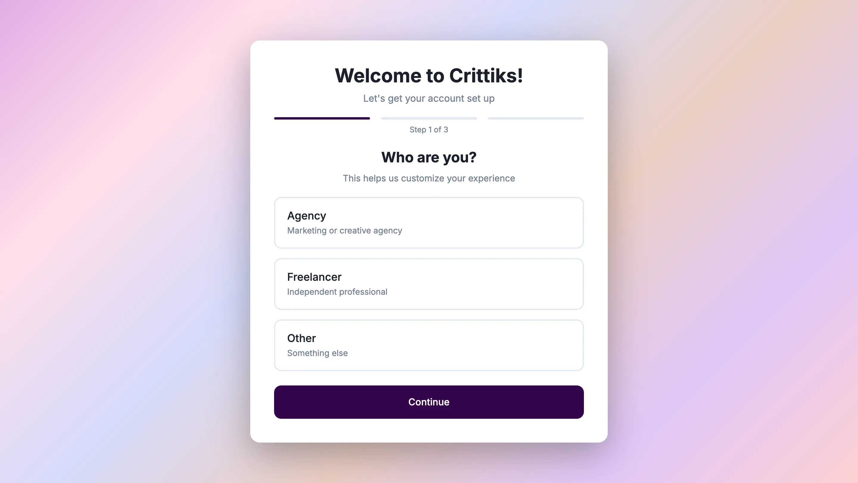 Sign Up & Set Up Preview